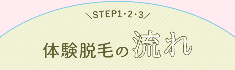 体験脱毛の流れ