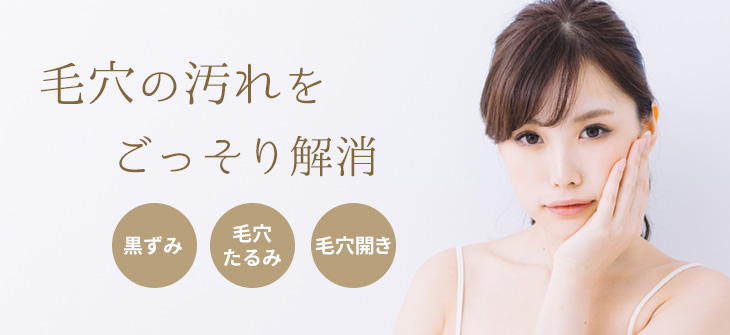 毛穴の汚れをごっそり解消
